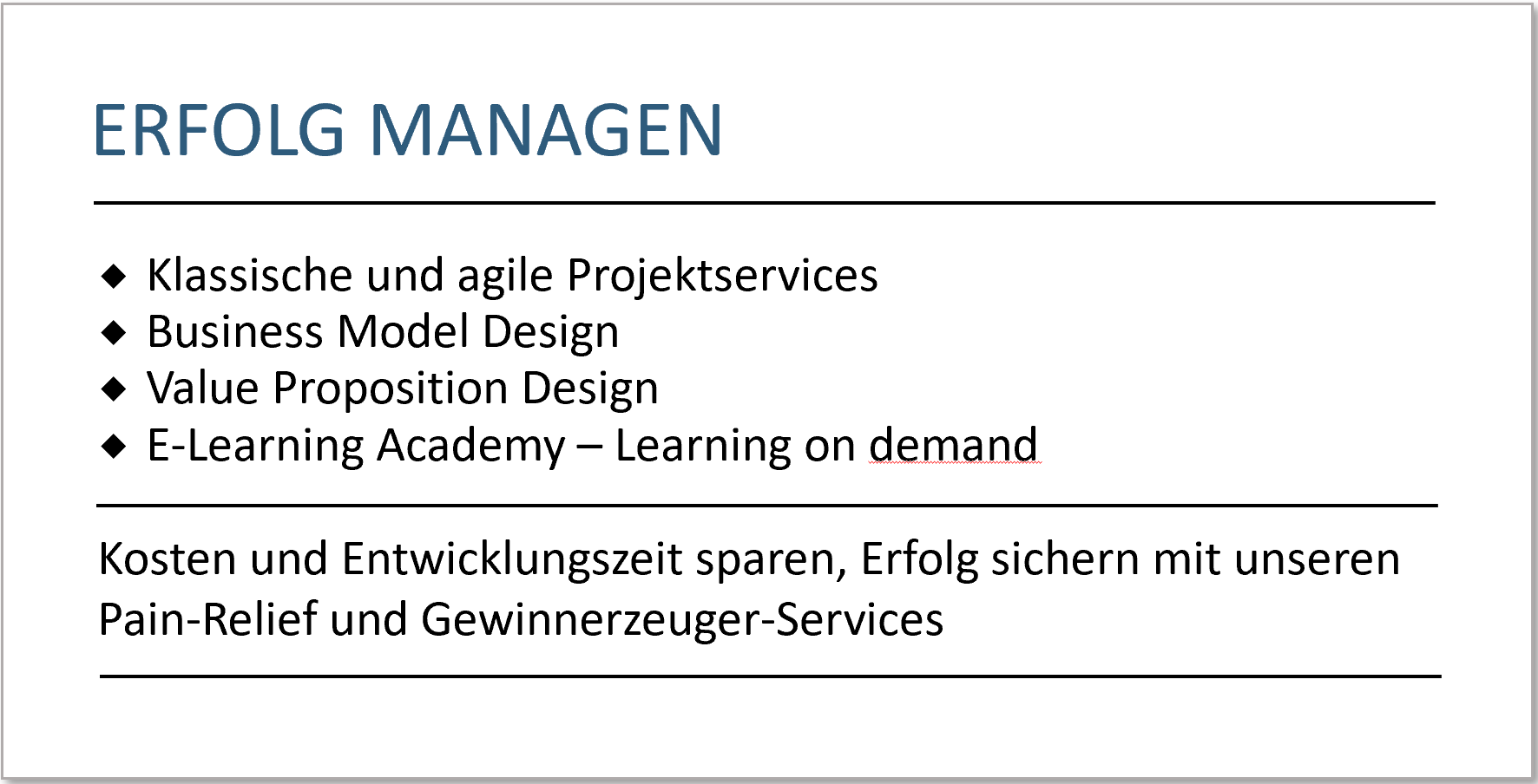 Erfolg Managen Services